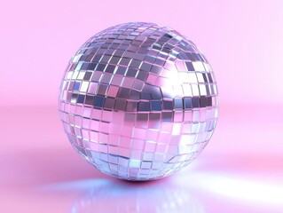 Disco Ball on Pink Background - A Retro Aesthetic