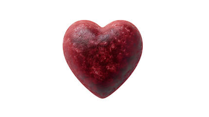 Fototapeta premium 3D red heart isolated on white background. 3d rendering. PNG