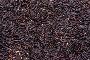 top view of black  rice
