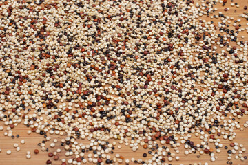 top view of black quinoa grains