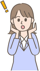 Obraz premium 驚く人