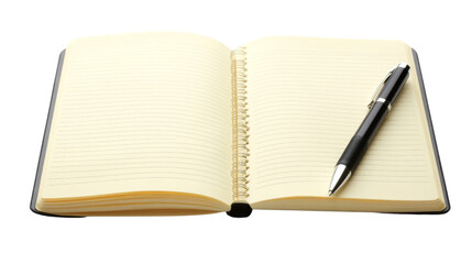 Notebook with pencil transparent background