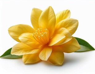 Fototapeta premium stunning yellow jasmine flower isolated on white
