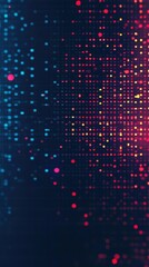 Abstract Digital Grid Pattern with Red and Blue Lights