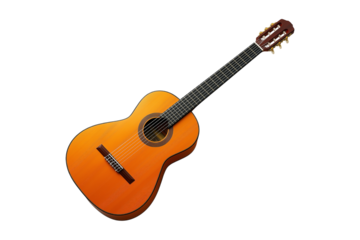 acoustic guitar isolated on white