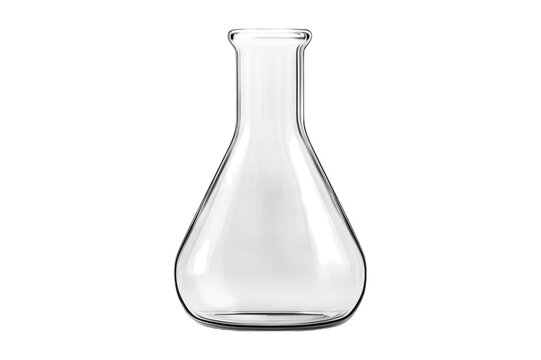glass flask isolated on white