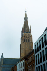 The Church of Our Lady, Roman Catholic church in Bruges, Belgium. West Flemish. West Flanders.