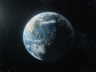 Naklejka premium Earth from Space: A Celestial Perspective of Our Home Planet
