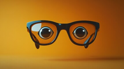 Fototapeta premium Pair of glasses with eyes on them