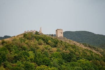 Autumn View of Cetatea Trascăului Fortress in Transylvania