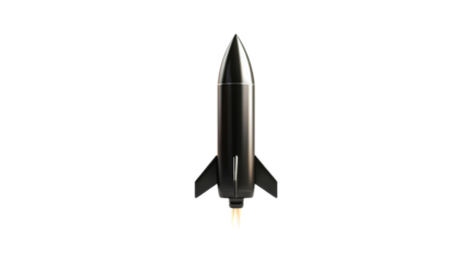 Military rocket transparent background