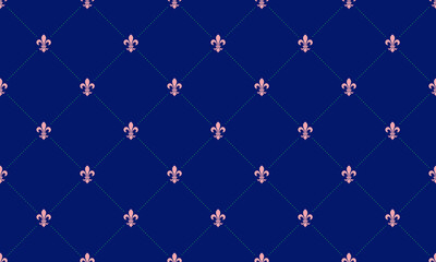 Geometric textile in wallpaper seamless pattern. Antique ornament a horizontal stencil. Heraldic wrapping by calligraphy silk.