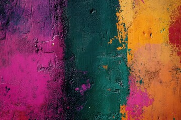 Vibrant Abstract Texture of a Multicolored Wall