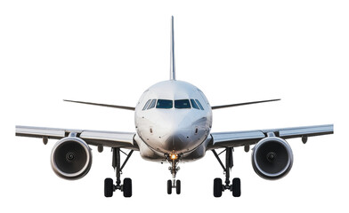 Obraz premium PNG Airplane on runway ready for takeoff at sunrise