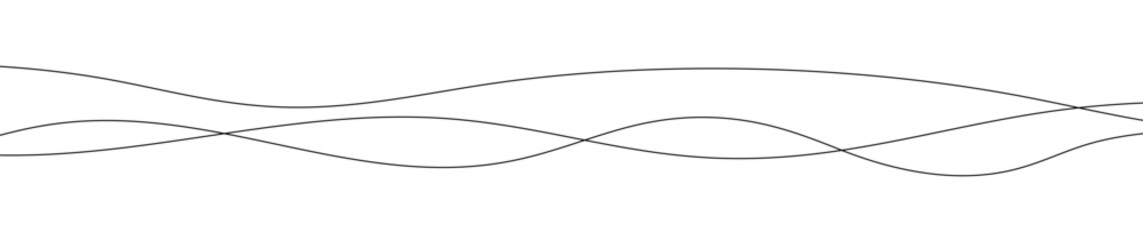 Thin curved wavy lines