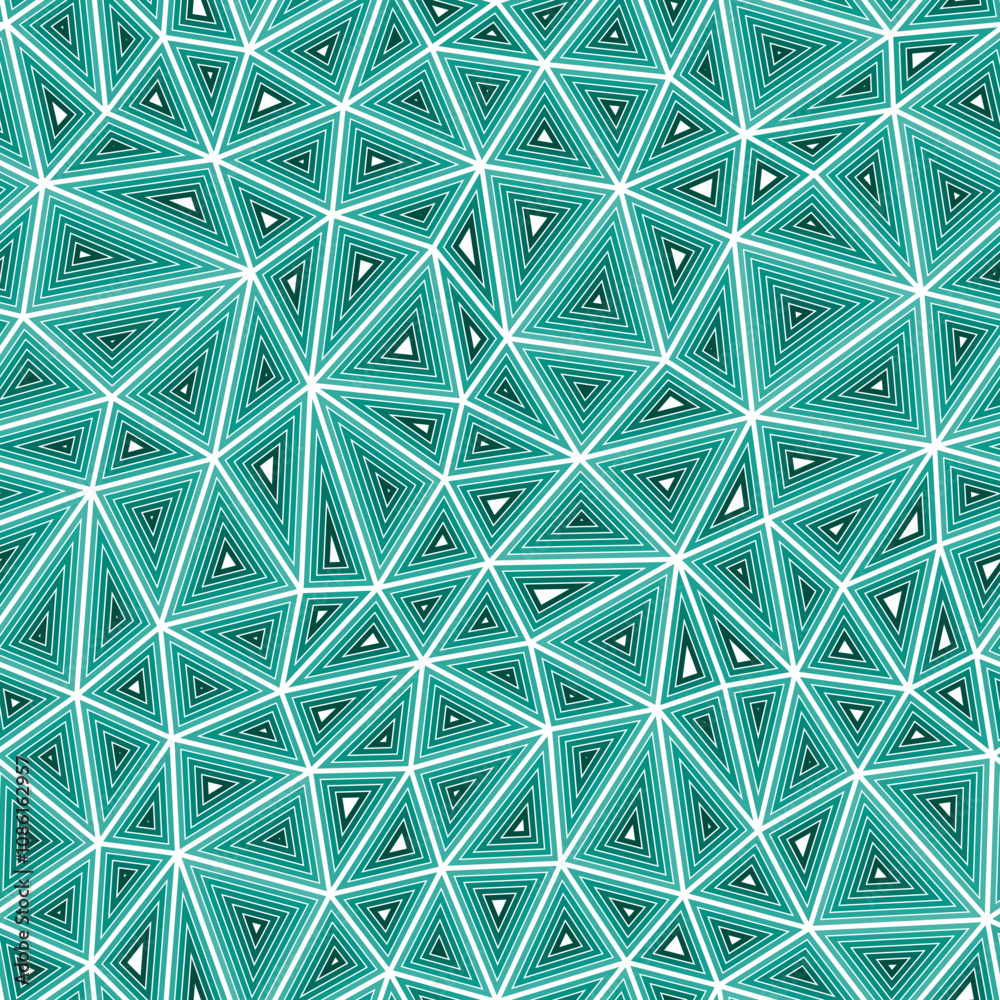 Poster abstract background with geometric mosaic shapes. medium triangles size. multiple repeated inner tri