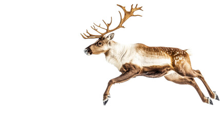 Obraz premium Deer jumping transparent background