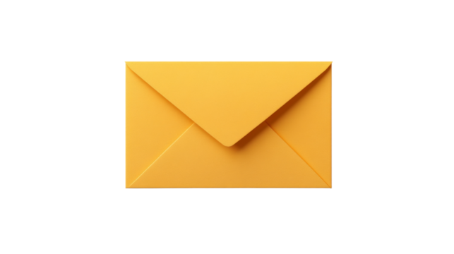 Yellow envelope transparent background