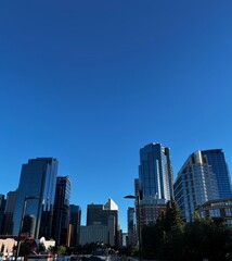 Fototapeta premium City skyline with blue sky
