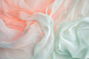 Obraz premium Delicate Flow: Soft Fabric Textures in Gentle Colors