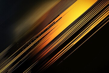Dynamic Golden Stripes on a Dark Background: A Modern Abstract Art Piece