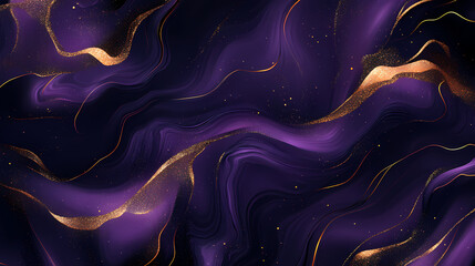 Obraz premium Purple marble texture with golden accent background. Abstract Liquid Art. Illustration