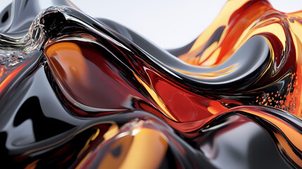 Liquid melting metallic fluid colors abstract art. abstract art showcasing a melting pot of metallic colors. Abstract Liquid Art. Illustration