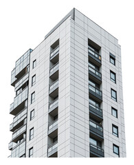 PNG Urban building with balconies
