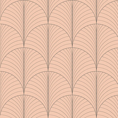 Pastel art deco seamless pattern. Abstract background art nouveau with geometric line vintage decorative elegant texture style. Design for wallpaper, banner, and card.
