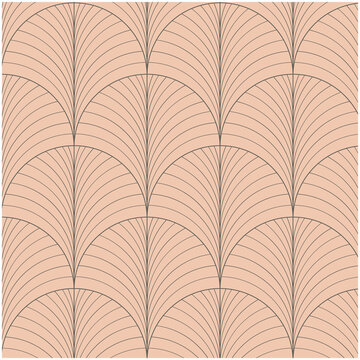 Pastel art deco seamless pattern. Abstract background art nouveau with geometric line vintage decorative elegant texture style. Design for wallpaper, banner, and card.
