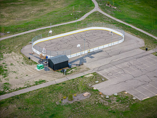 Aerial Drone View of Edgemont Estates South of Saskatoon, Saskatchewan