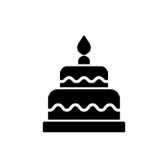 Cake icon vector. Cake sign and symbol. Birthday cake icon