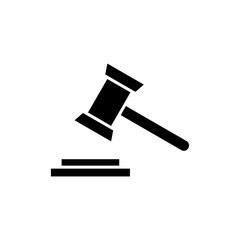Gavel icon vector. judge gavel sign and symbol. law icon. auction hammer