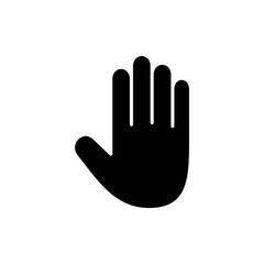 Hand icon vector. hand sign and symbol. palm