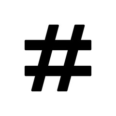 Hashtag icon vector. hashtag sign and symbol