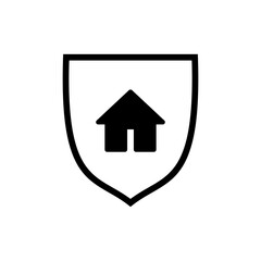 house insurance icon vector. house protection sign and symbol