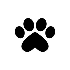 Paw icon vector. paw print sign and symbol. dog or cat paw
