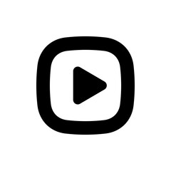 Play icon vector. Play button sign and symbol