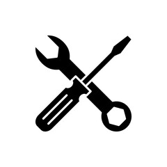 Repair tools icon vector. tool sign and symbol. setting icon. Wrench and screwdriver. Service