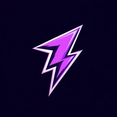 Purple Lightning Bolt Logo