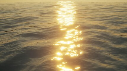 Glimmering Sunrise Reflection on Calm Water