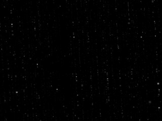 Abstract black background with scattered gray pixels.