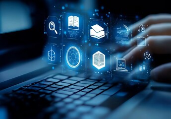 online education webinar seminar training e-learning studying corporate course technology learning campus digital academy