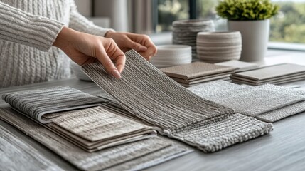 Fototapeta premium Textile Selection Process for Home Decor Projects