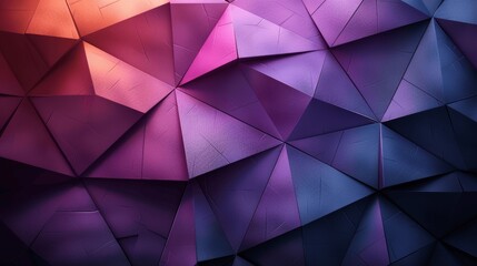 Obraz premium Deep Purple Black Abstract Geometric Background with Metallic Effect