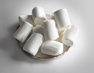 white marshmallows on white background soft sweet delicious treats for creative culinary photography minimalist dessert ideas background for recipes and artistic food concepts