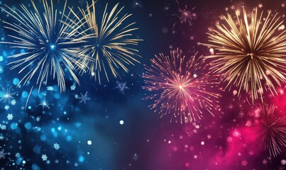 PNG Winter firework fireworks background night.