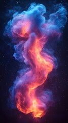 Fototapeta premium Vibrant cosmic swirl of colorful gas and dust in space.