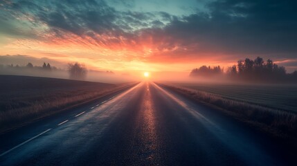 Sunrise Road Asphalt Highway