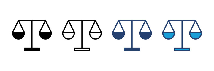 Scales icon vector. Law scale icon. Scales vector icon. Justice